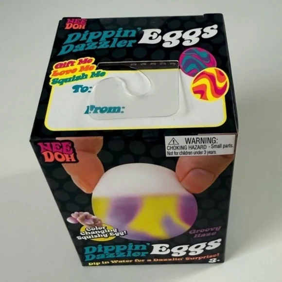 NeeDoh Dippin Dazzler Eggs Groovy Haze Color Changing Squishy Toy Schylling - Picture 2 of 5
